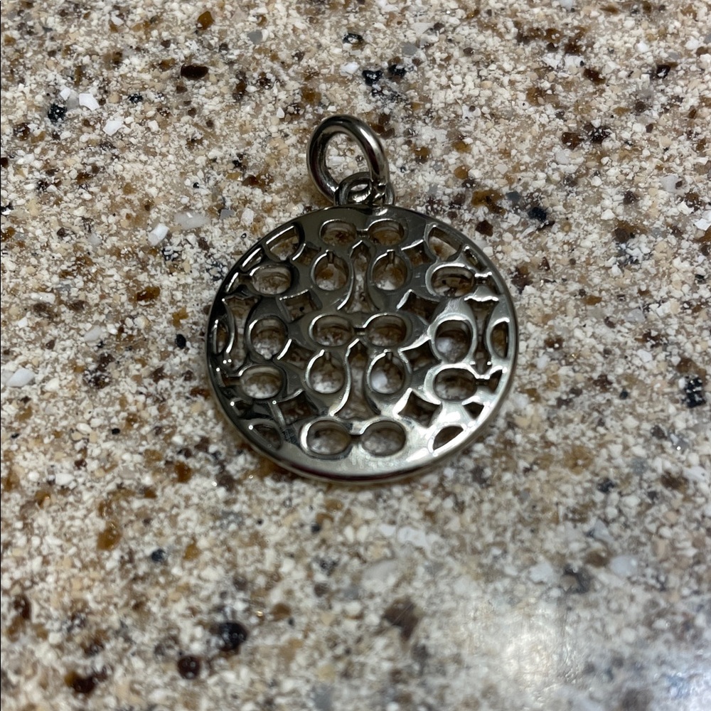 Coach Silver “C” Pendant - Picture 3 of 7
